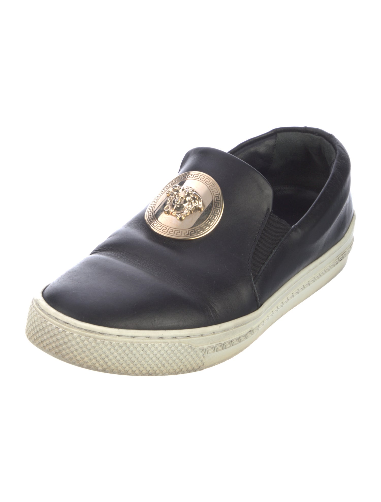 Versace Medusa Insignia Leather Sneakers