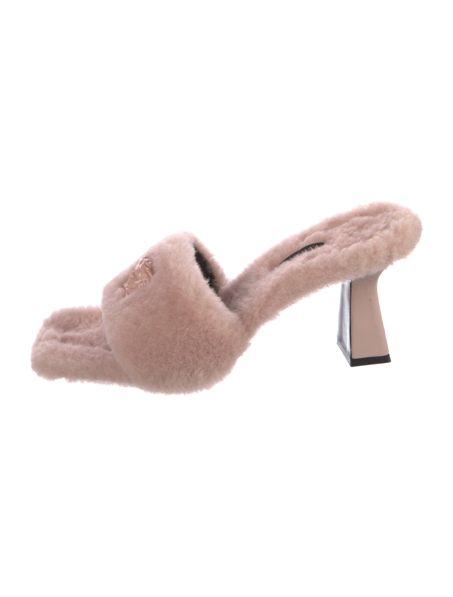 Versace Shearling Slides