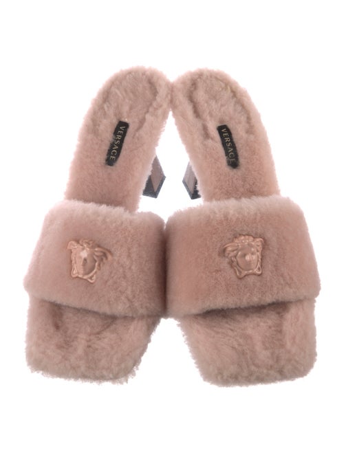Versace Shearling Slides