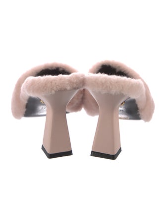 Versace Shearling Slides