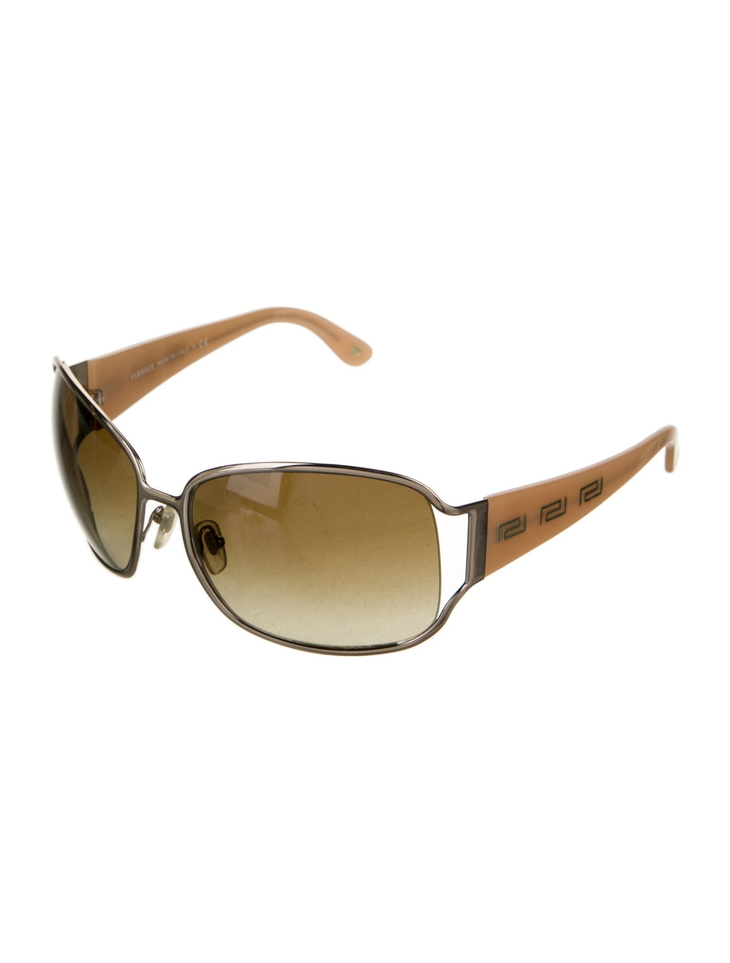 Versace Barocco Print Oversize Sunglasses