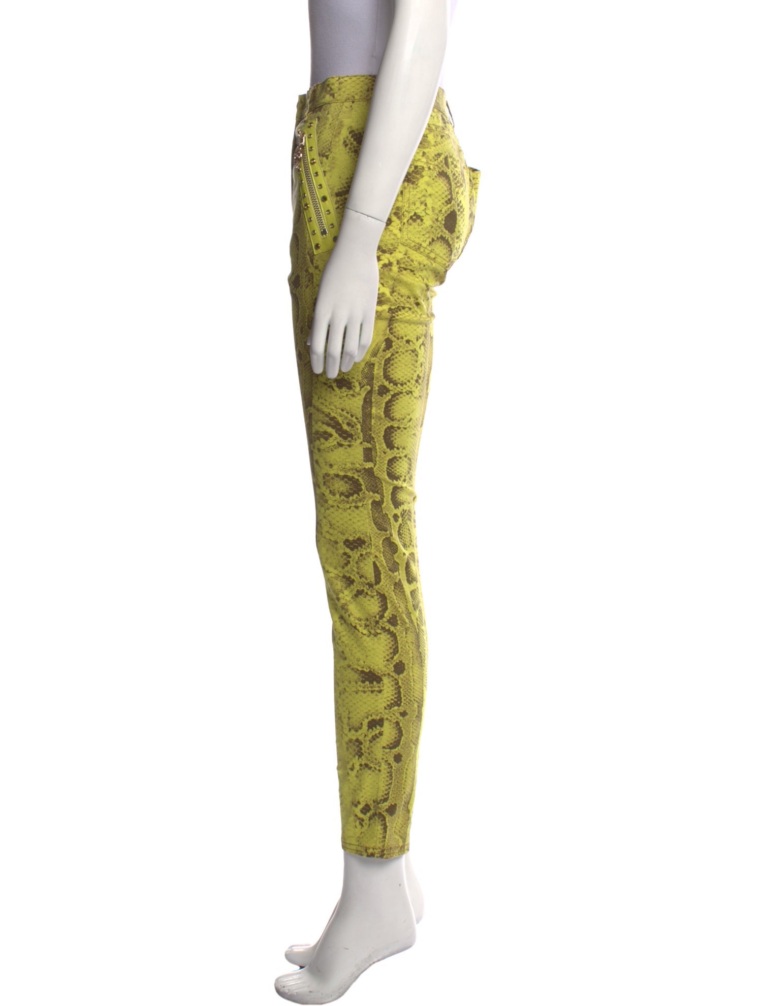 Versace Floral Print Skinny Leg Pants