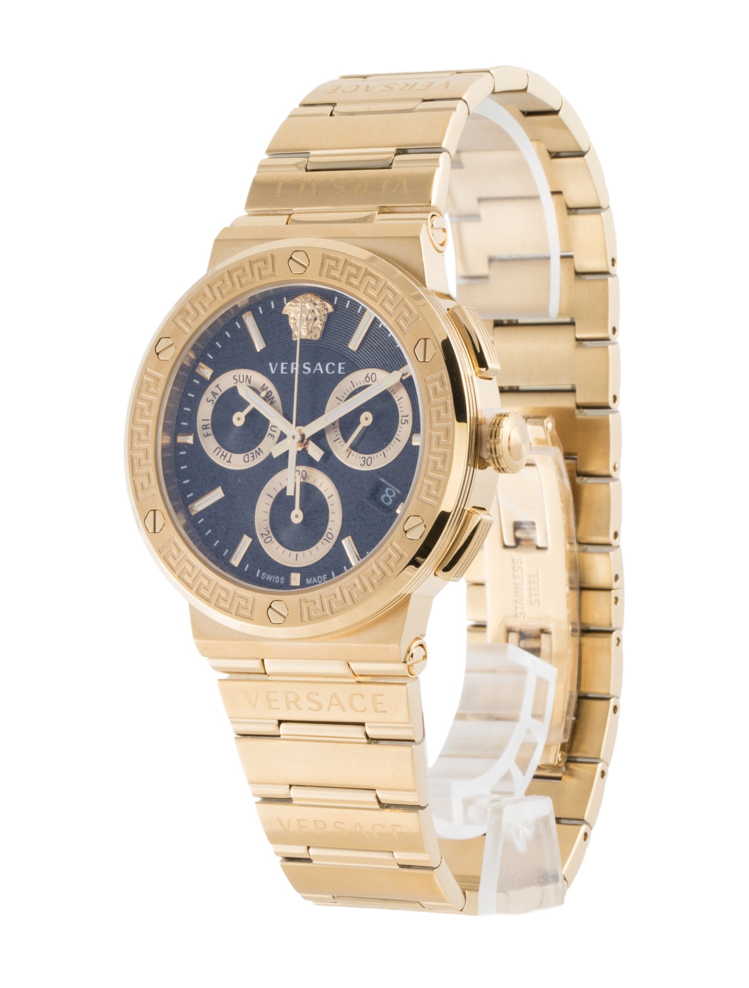 Versace Greca Logo Chrono Watch w/ Tags