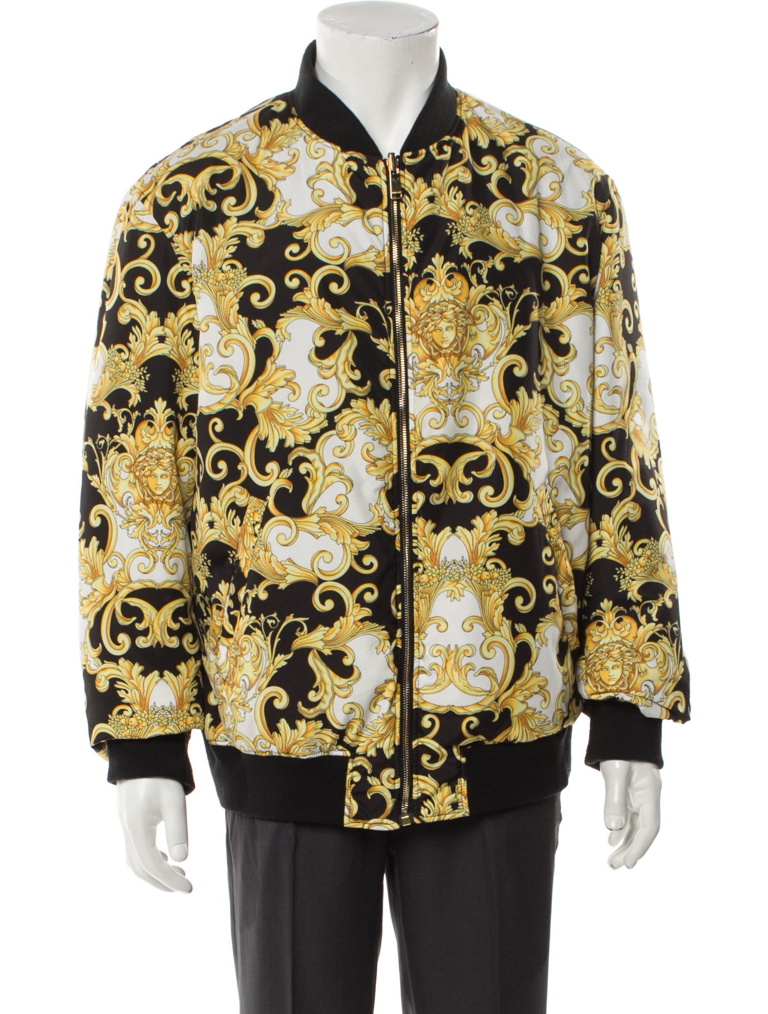 Versace Silk Printed Bomber Jacket