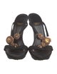 Versace Suede Crystal Embellishments Slides