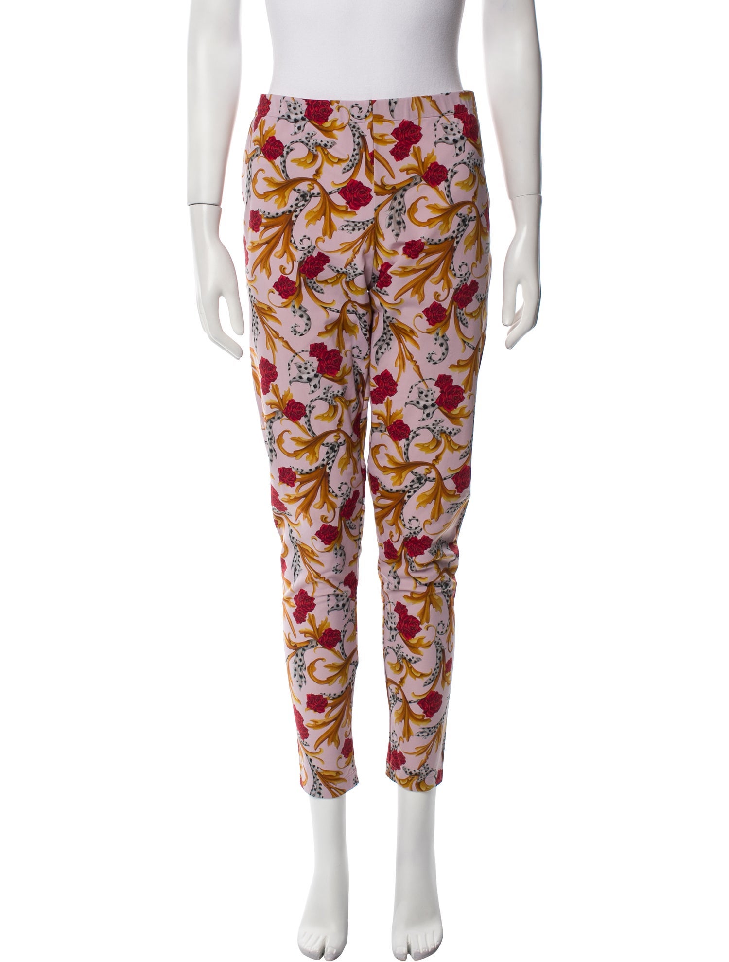 Versace Printed Skinny Leg Pants