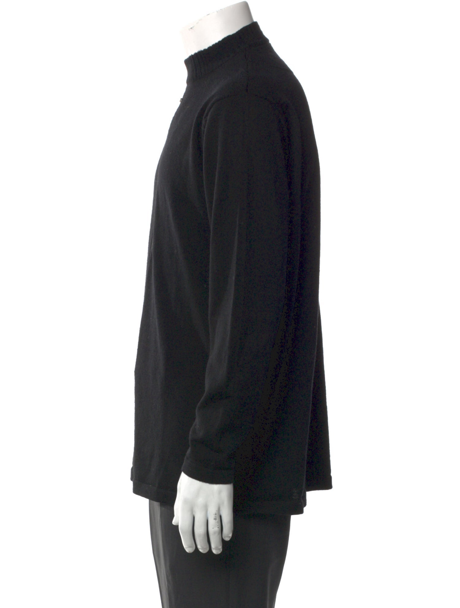 Versace Wool Mock Neck Cardigan