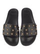 Versace Leather Studded Accents Slides
