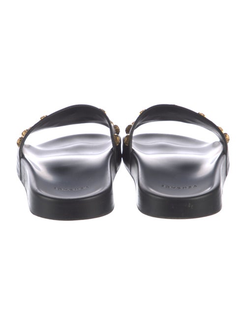 Versace Leather Studded Accents Slides