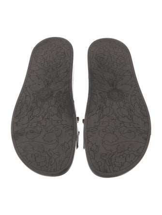 Versace Leather Studded Accents Slides