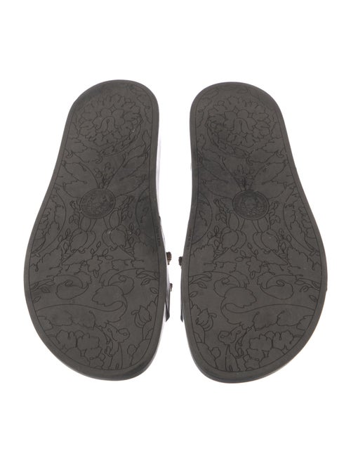 Versace Leather Studded Accents Slides