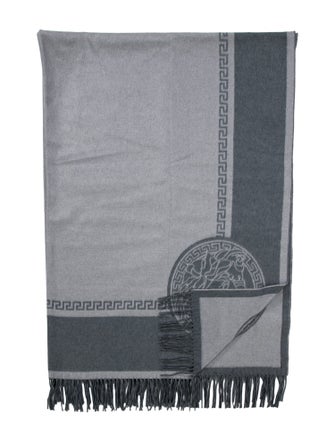Versace Silk Cashmere Icon Fringed Blanket