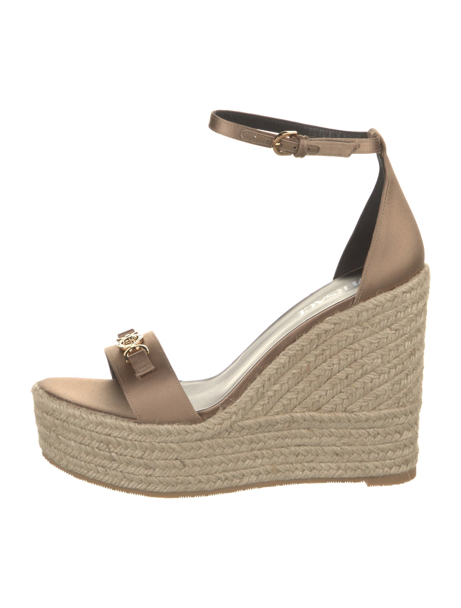 Versace Satin Printed Espadrilles