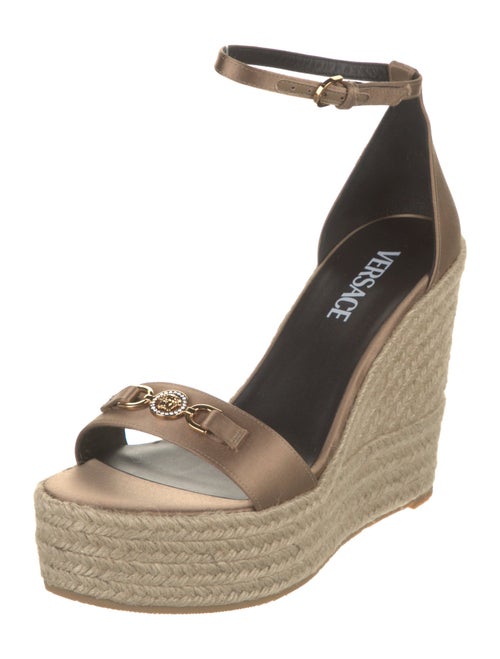 Versace Satin Printed Espadrilles