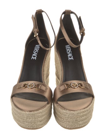 Versace Satin Printed Espadrilles