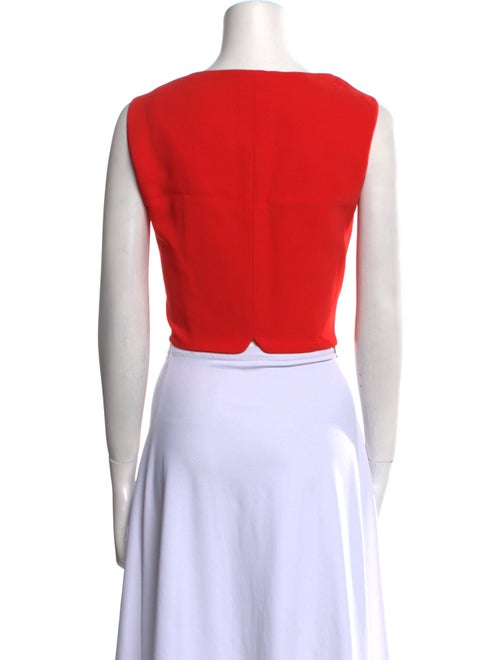 Versace Square Neckline Sleeveless Crop Top