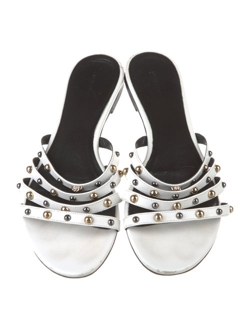 Versace Leather Studded Accents Slides