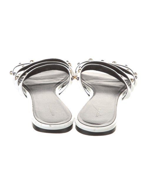 Versace Leather Studded Accents Slides