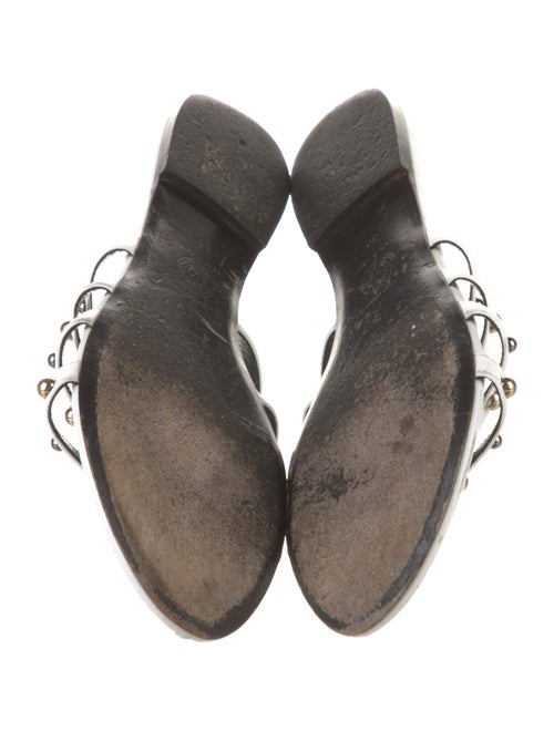 Versace Leather Studded Accents Slides