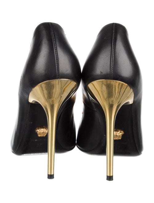Versace Leather Graphic Print Pumps