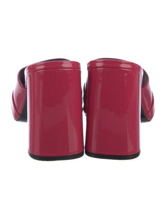 Versace Medusa Insignia Patent Leather Slides