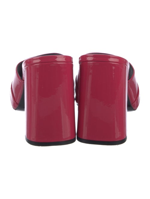 Versace Medusa Insignia Patent Leather Slides