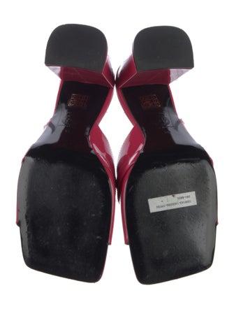 Versace Medusa Insignia Patent Leather Slides