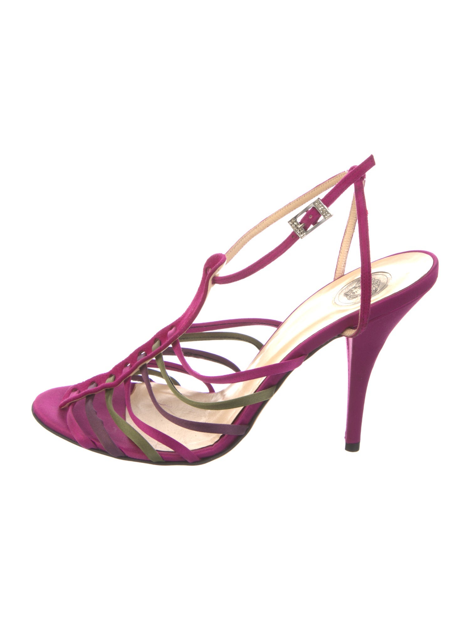 Versace Satin Slingback Sandals