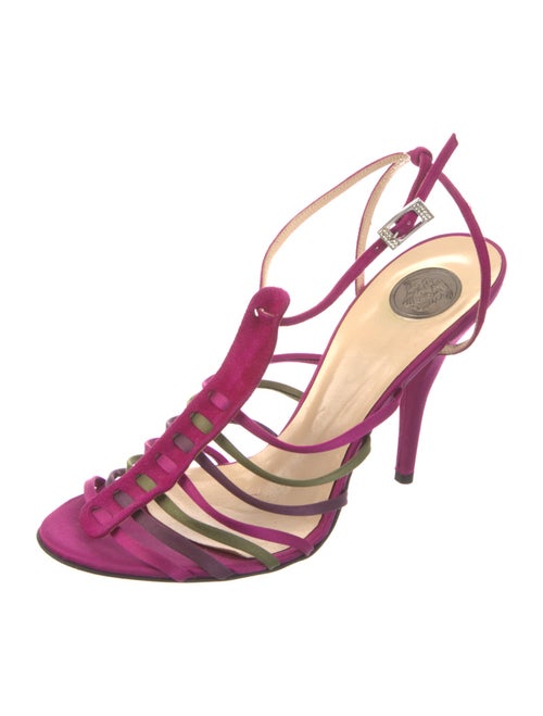 Versace Satin Slingback Sandals