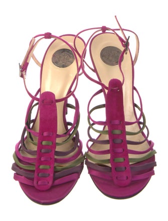 Versace Satin Slingback Sandals