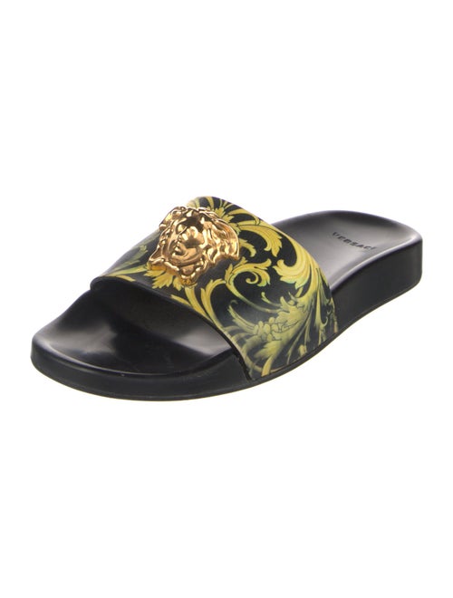 Versace Medusa Insignia Leather Slides