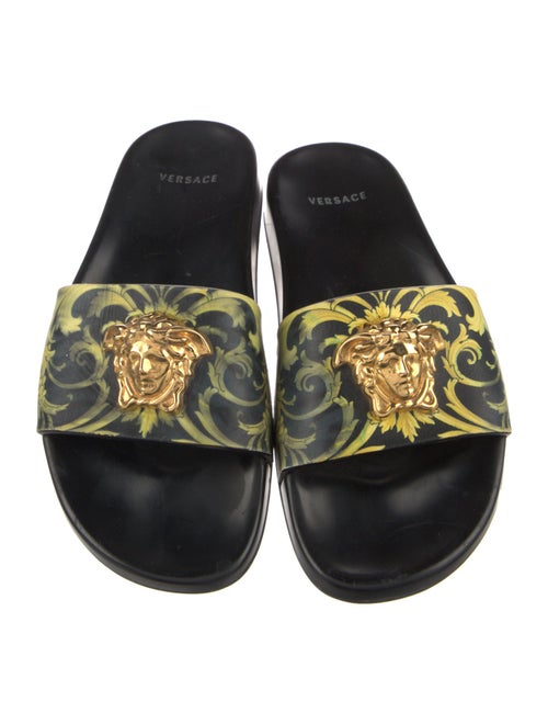 Versace Medusa Insignia Leather Slides