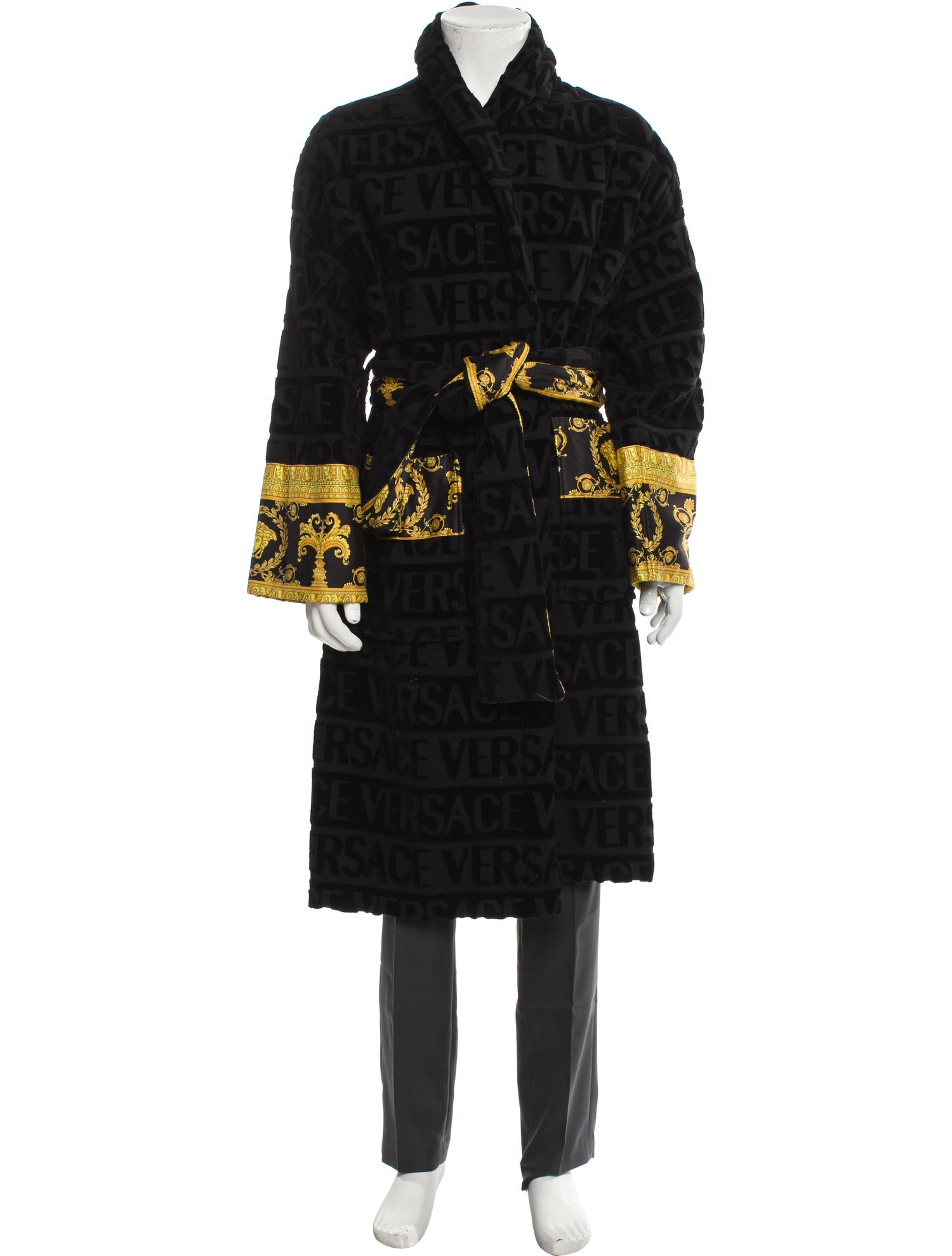 Versace Barocco Print Printed Robe