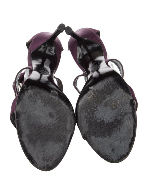 Versace Satin Crystal Embellishments Sandals
