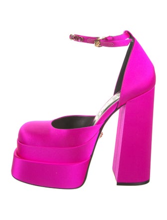 Versace Crystal Embellishments D'Orsay Pumps