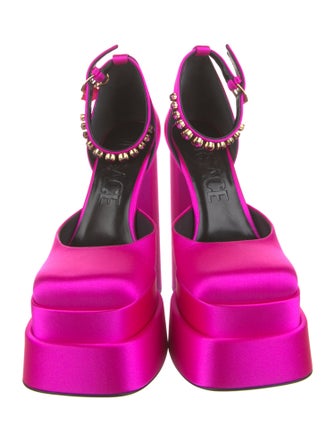 Versace Crystal Embellishments D'Orsay Pumps