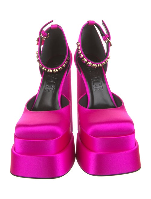 Versace Crystal Embellishments D'Orsay Pumps