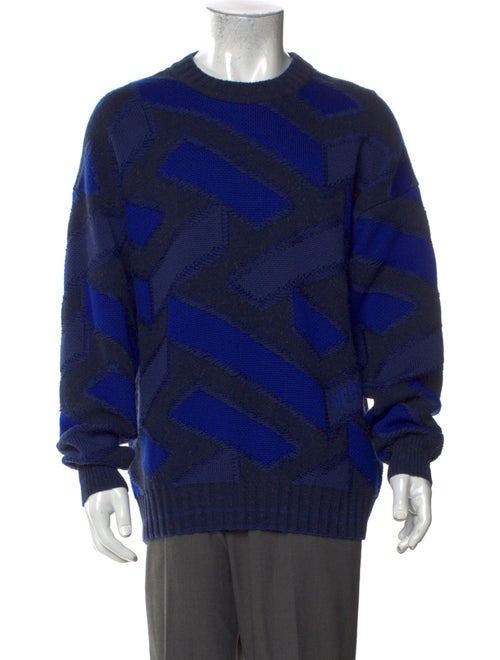 Versace Virgin Wool Printed Pullover