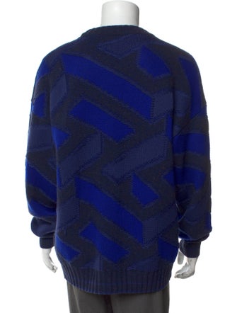 Versace Virgin Wool Printed Pullover