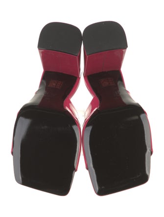 Versace Medusa Insignia Patent Leather Slides