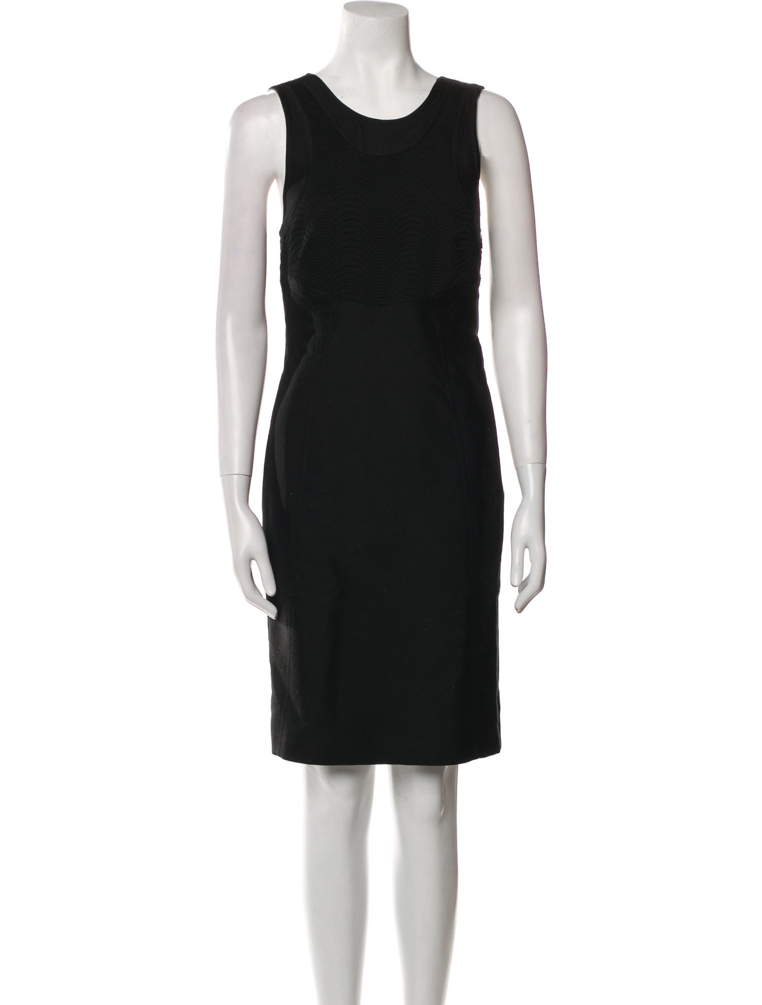 Versace Scoop Neck Knee-Length Dress