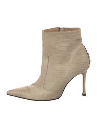 Versace Embossed Leather Boots