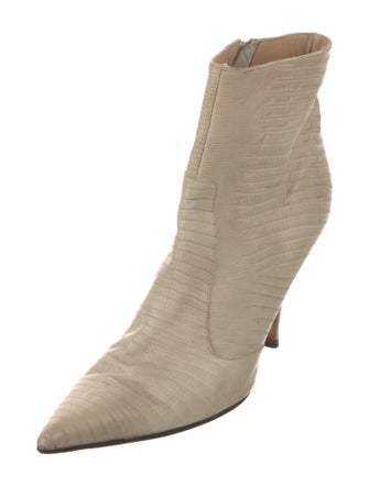 Versace Embossed Leather Boots