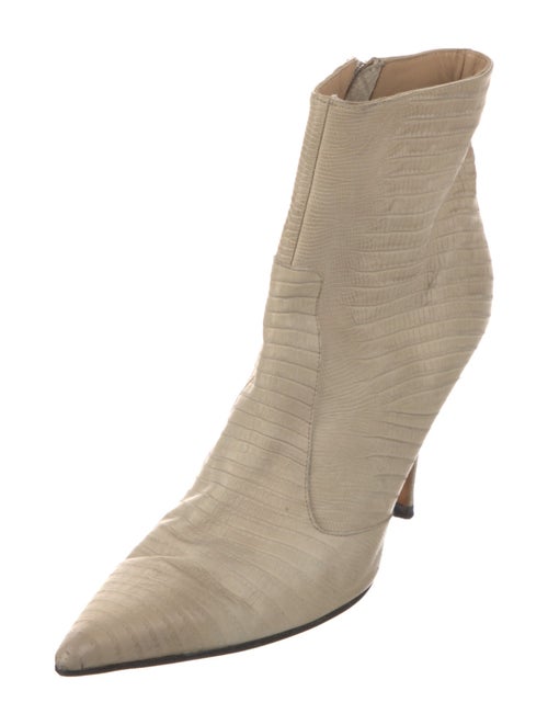 Versace Embossed Leather Boots