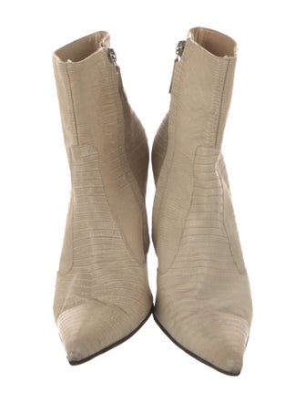 Versace Embossed Leather Boots