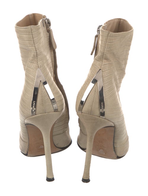 Versace Embossed Leather Boots