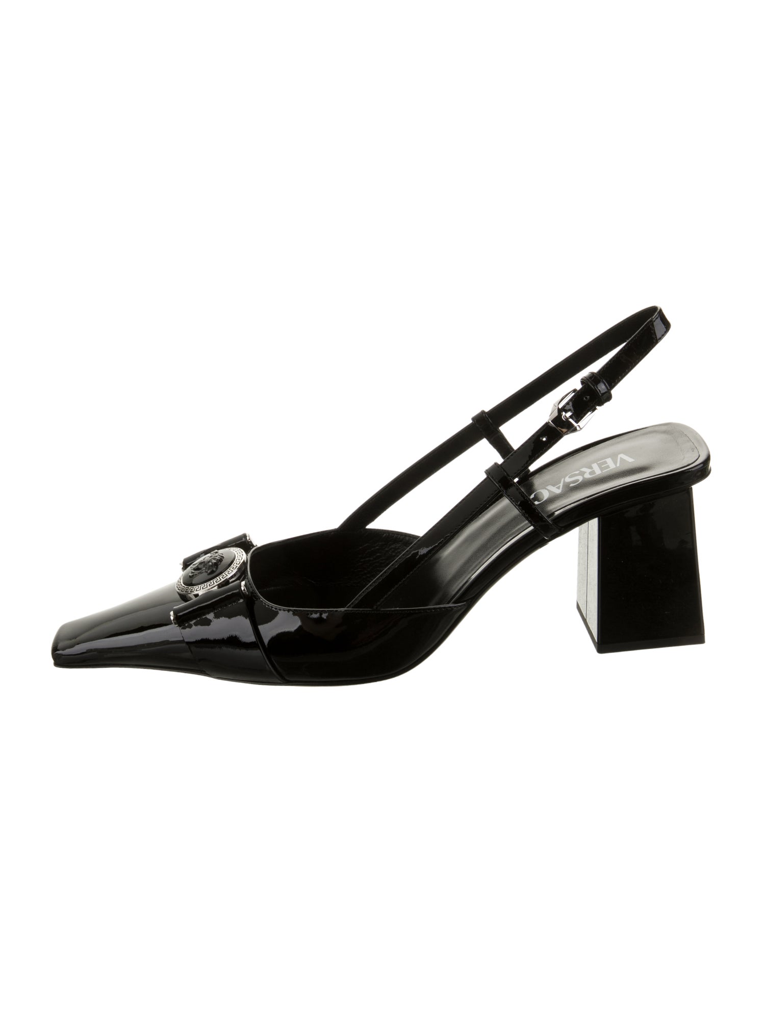 Versace Patent Leather Slingback Pumps