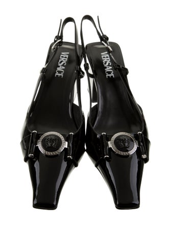 Versace Patent Leather Slingback Pumps
