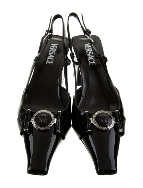 Versace Patent Leather Slingback Pumps
