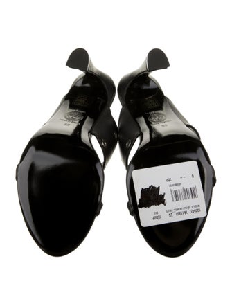 Versace Leather Printed Slides